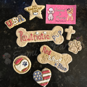 Red, Woof, and Blue Cookies